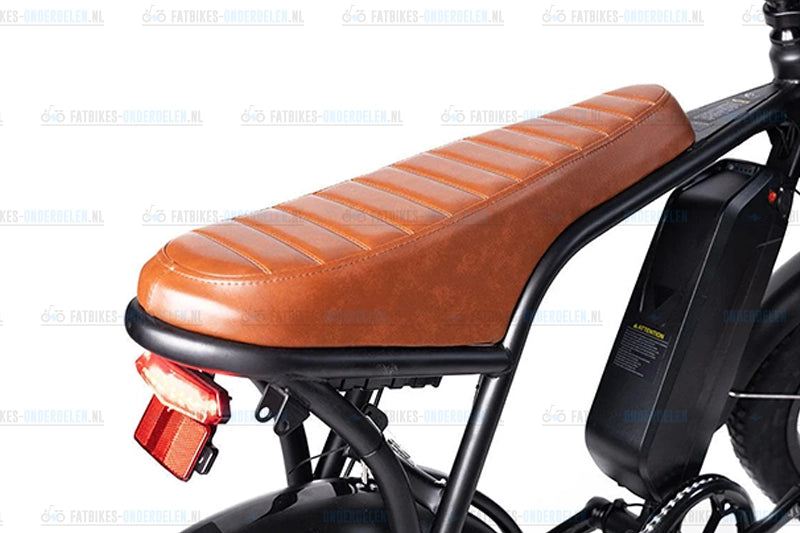 Fatbike zadel gestreept bruin – OUXI & QMwheel