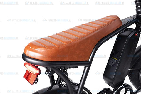 Fatbike zadel gestreept bruin – OUXI & QMwheel