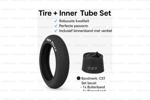 Binnen- en buitenband 20x4 fatbike