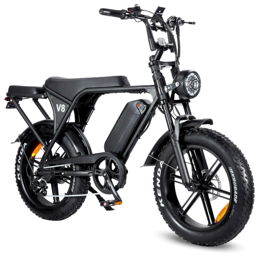 Onderdelenkaart van een fatbike met genummerde onderdelen